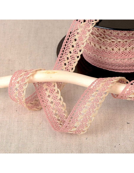Renda festonada 20mm - Rosa velho