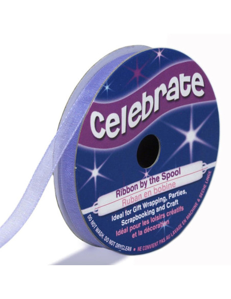 Fita de organza Celebrate lilás - 6 mm x 8 m