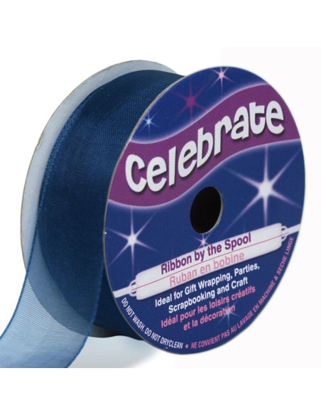 Fita de organza Celebrate azul marinho - 20 mm x 5 m