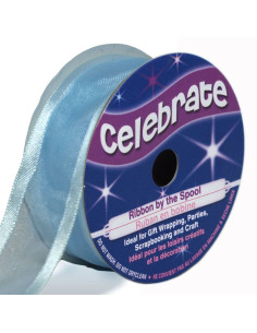 Fita de organza Celebrate azul celeste - 20 mm x 4 m