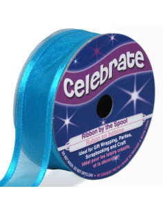 Fita de organza Celebrate azul turquesa - 20 mm x 4 m