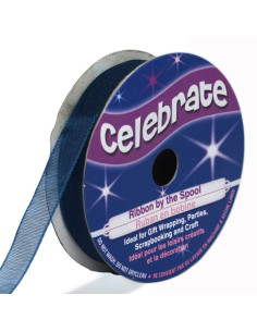 Fita de organza Celebrate azul-marinho - 9 mm x 8 m