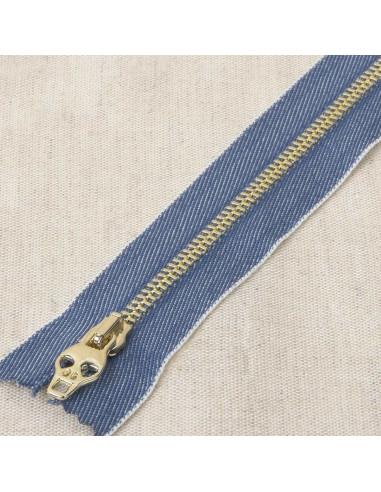 Fecho de calças jeans caveira