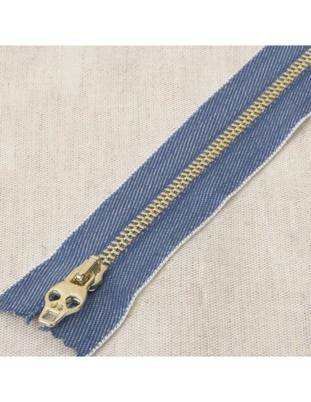 Fecho de calças jeans caveira