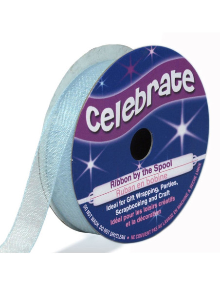 Fita de organza Celebrate azul céu - 9 mm x 8 m