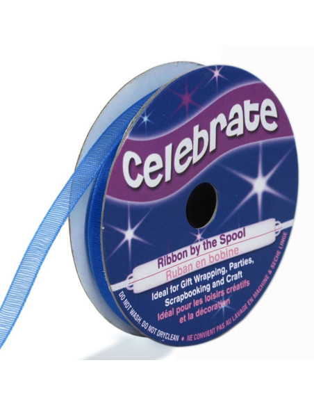 Fita de organza Celebrate azul royal - 6 mm x 8 m