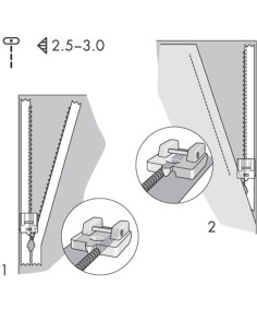 Calcador para fecho invisível Pfaff 2