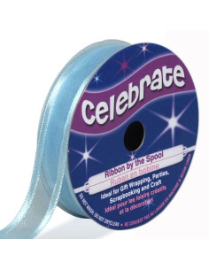 Fita de organza Celebrate azul céu - 12 mm x 5 m