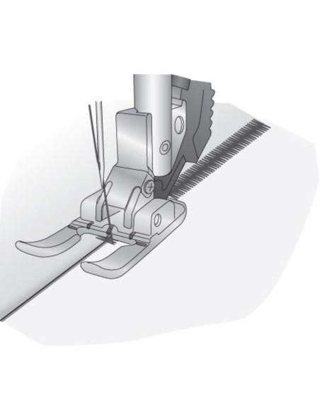 Calcador de aplicação aberto de 6 mm com sistema IDT Pfaff