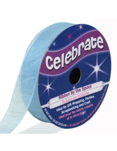 Fita de organza Celebrate azul claro - 12 mm x 6 m