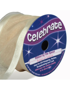 Fita de organza Celebrate marfim - 38 mm x 4 m