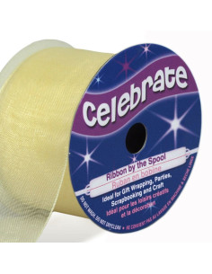 Fita de organza Celebrate creme - 32 mm x 5 m