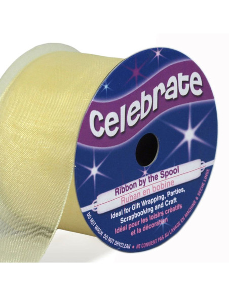 Fita de organza Celebrate creme - 32 mm x 5 m