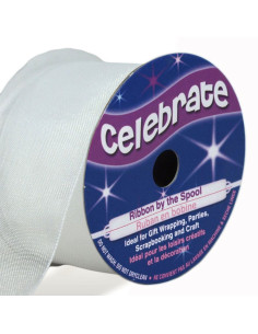 Fita de organza Celebrate branca - 32 mm x 5 m