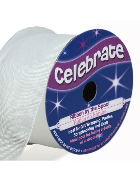 Fita de organza Celebrate branca - 32 mm x 5 m