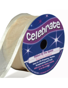 Fita de organza Celebrate creme - 25 mm x 4 m
