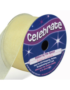 Fita de organza Celebrate creme - 25 mm x 5 m