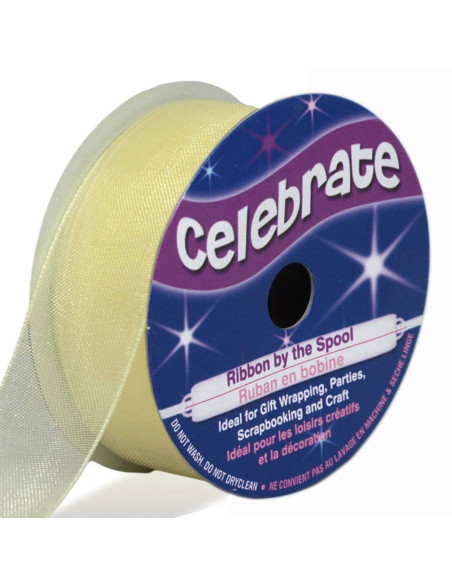 Fita de organza Celebrate creme - 20 mm x 5 m