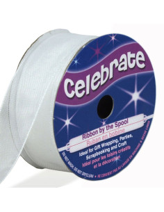 Fita de organza Celebrate branca - 20 mm x 5 m