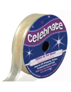 Fita de organza Celebrate creme - 12 mm x 5 m