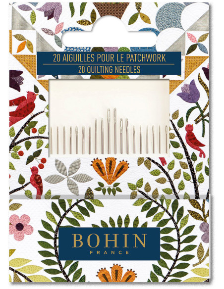 Estojo de 20 agulhas para patchwork Bohin