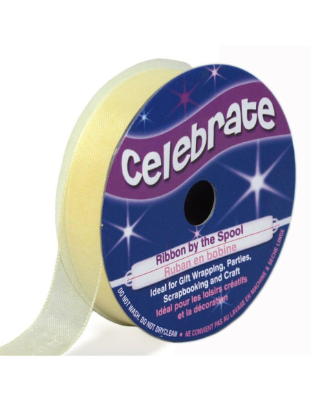 Fita de organza Celebrate creme - 12 mm x 6 m