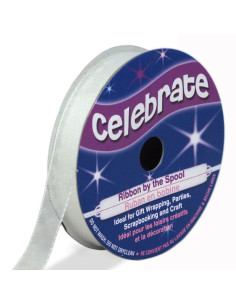 Fita de organza Celebrate branca - 9 mm x 8 m