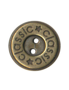 Botão de 2 furos - Clássico - Bronze