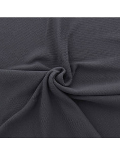 Tecido de malha tricotada jersey direito - Cinza antracite