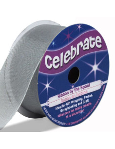 Fita de organza Celebrate prata - 25 mm x 5 m