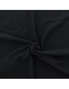 Tecido de malha tricotada jersey direito - Preto