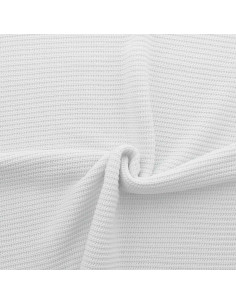 Tecido de malha tricotada jersey em relevo - Branco