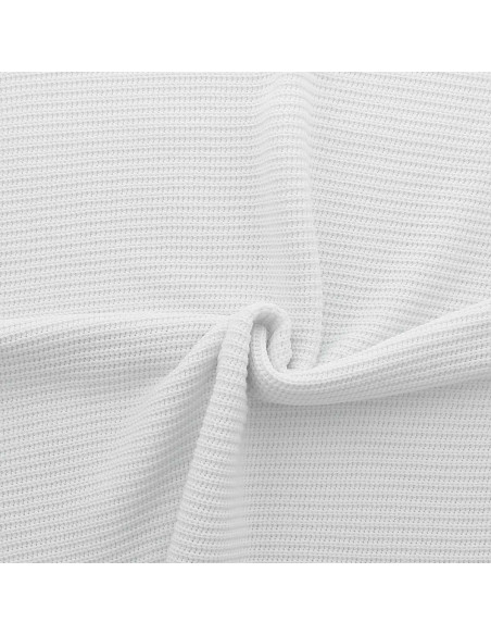 Tecido de malha tricotada jersey em relevo - Branco