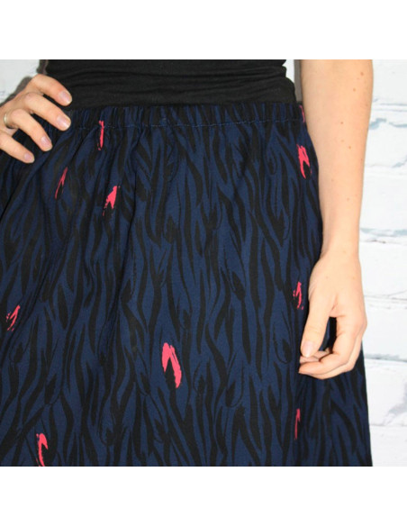 Tecido crepe de viscose Zebra azul - Églantine & Zoé
