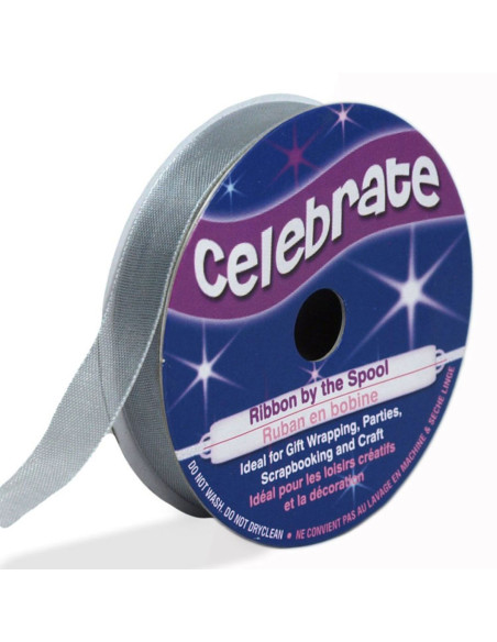 Fita de organza Celebrate prata - 12 mm x 6 m