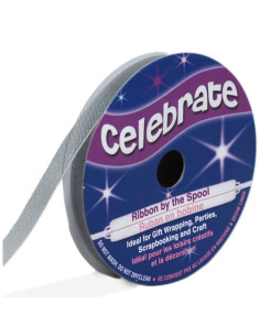 Fita de organza Celebrate prata - 6 mm x 8 m