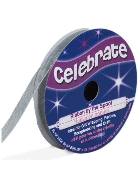 Fita de organza Celebrate prata - 6 mm x 8 m