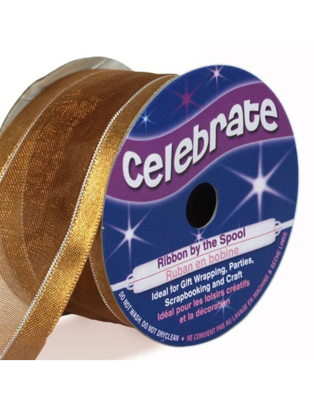 Fita de organza Celebrate ouro - 32 mm x 4 m