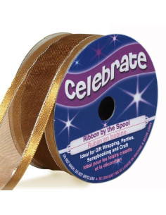 Fita de organza Celebrate ouro - 20 mm x 4 m