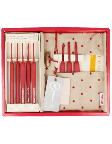 Conjunto de agulhas de crochê Tulip Etimo Red