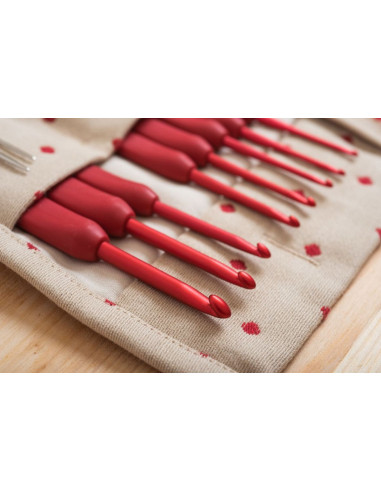 Conjunto de agulhas de crochê Tulip Etimo Red
