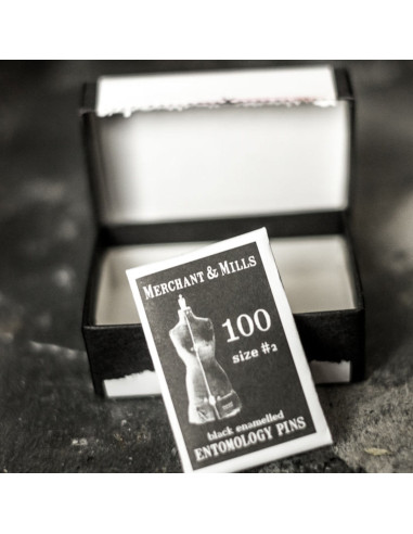 Caixa de 100 alfinetes ultra-finos black Merchant & Mills