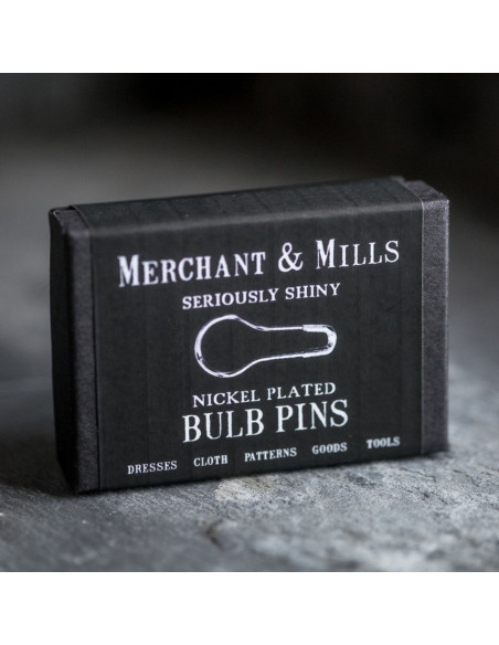 Caixa de 100 alfinetes de segurança bulbo 21 mm prata Merchant & Mills