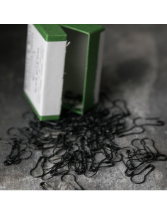 Caixa de 100 alfinetes de segurança bulbo 21 mm preto Merchant & Mills