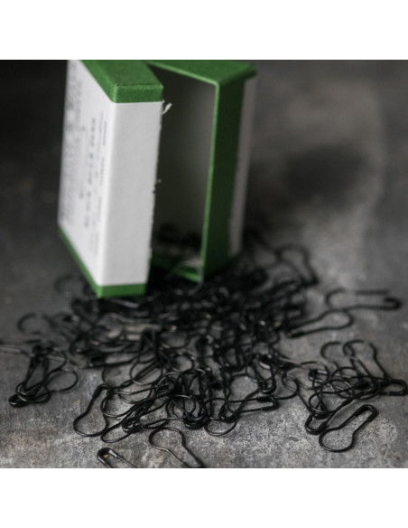 Caixa de 100 alfinetes de segurança bulbo 21 mm preto Merchant & Mills