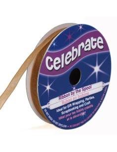 Fita de organza Celebrate ouro - 6 mm x 8 m