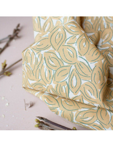 Tecido gaze de algodão Petal Mustard - Atelier Brunette