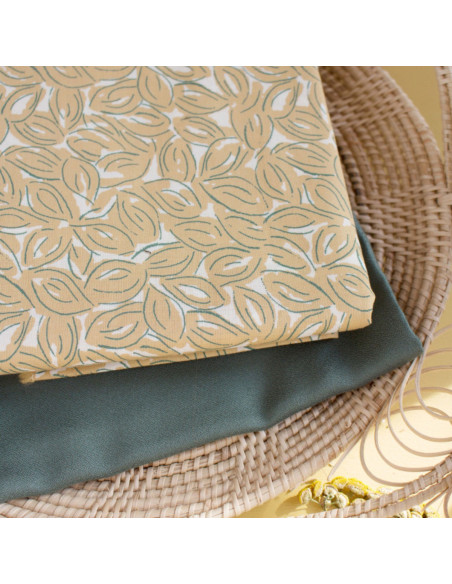Tecido gaze de algodão Petal Mustard - Atelier Brunette