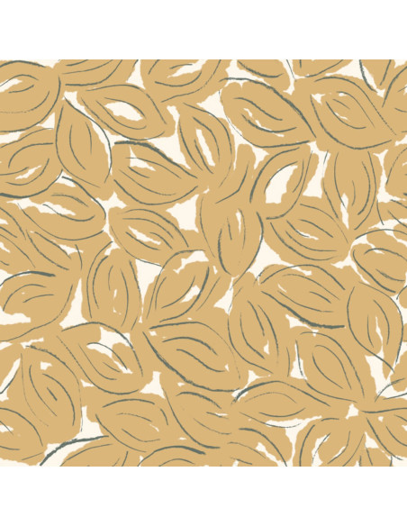 Tecido gaze de algodão Petal Mustard - Atelier Brunette