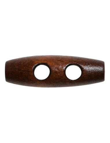 Conjunto de 6 botões de madeira clara em forma de bastão 30 mm